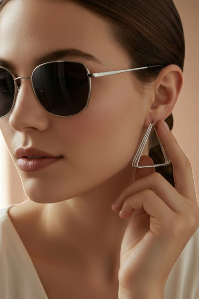 Ladies 3D Triangular Earrings - StylePhase SA