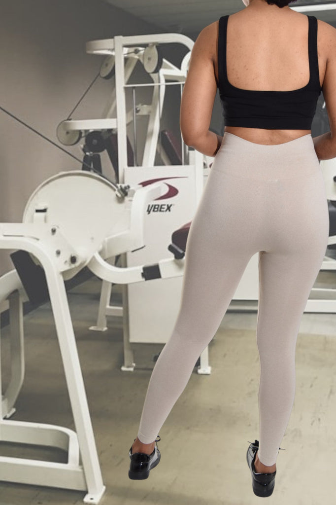 Ladies Active Wear Beige Tights - StylePhase SA