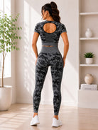 Ladies Activewear Set- Black And Grey - StylePhase SA
