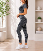 Ladies Activewear Set- Black And Grey - StylePhase SA