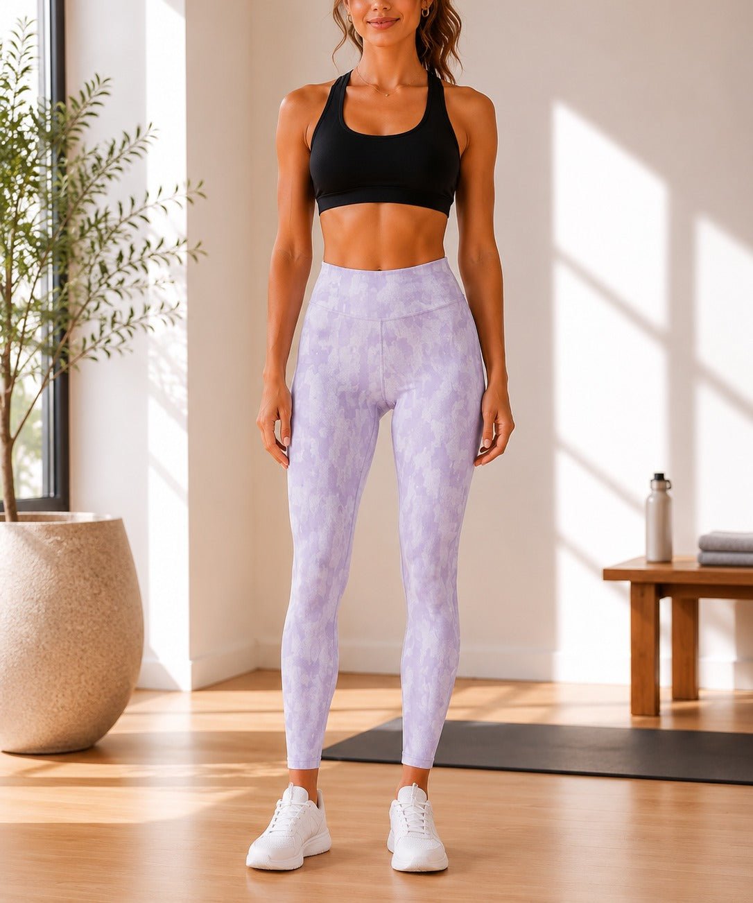 Ladies Activewear Tights-Lilac - StylePhase SA