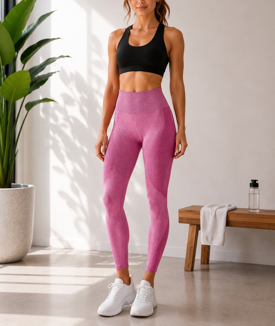 Ladies Activewear Tights - Pink Shaded - StylePhase SA