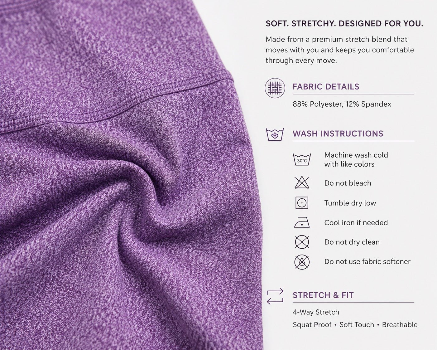 Ladies Activewear Tights-Purple Shaded - StylePhase SA