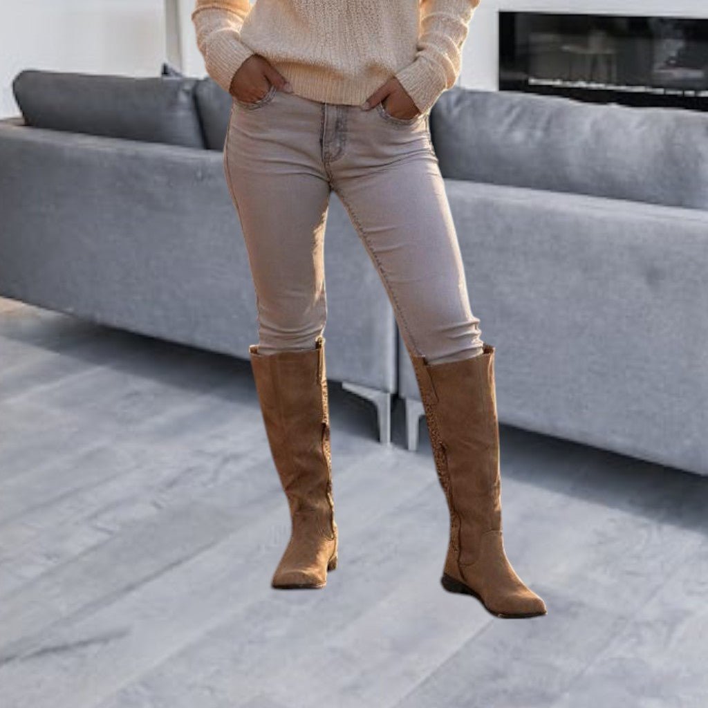 Ladies Aria Light Taupe Boots - StylePhase SA
