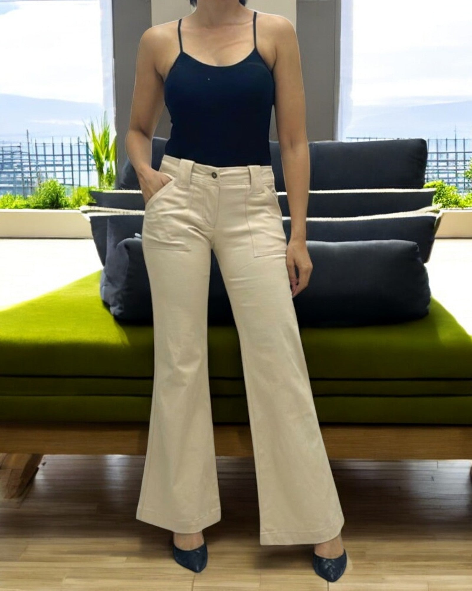 Ladies Beige Bootleg Jeans - StylePhase SA