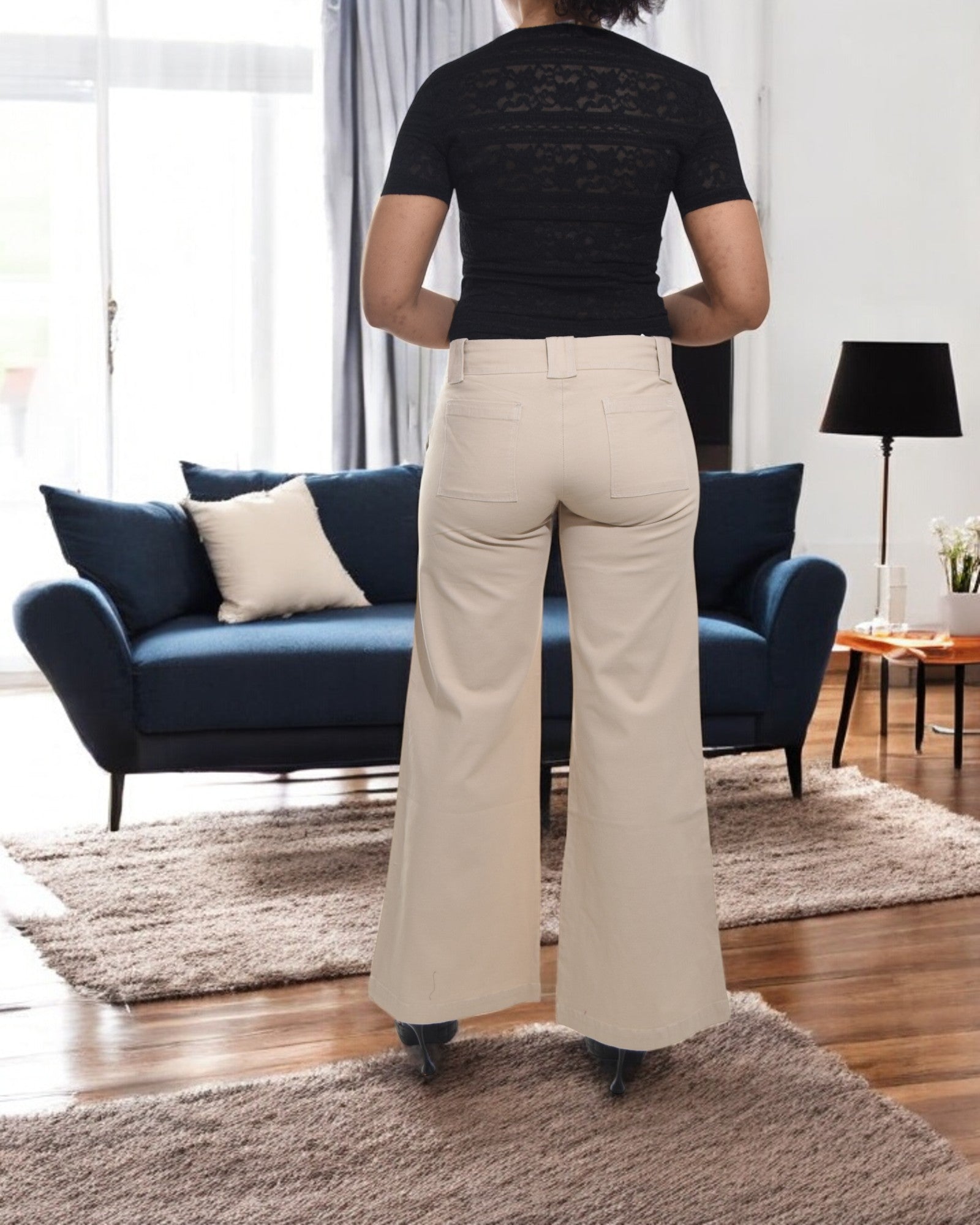 Ladies Beige Bootleg Jeans - StylePhase SA