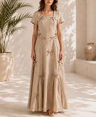 Ladies Beige Bow Pocket Dress- New Feeling - StylePhase SA