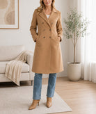 Ladies Beige Double Breast Coat - StylePhase SA