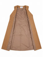 Ladies Beige Double Breast Sleeveless Midi Dress - StylePhase SA