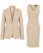 Ladies Beige Dress Two Piece Set- New Feeling - StylePhase SA
