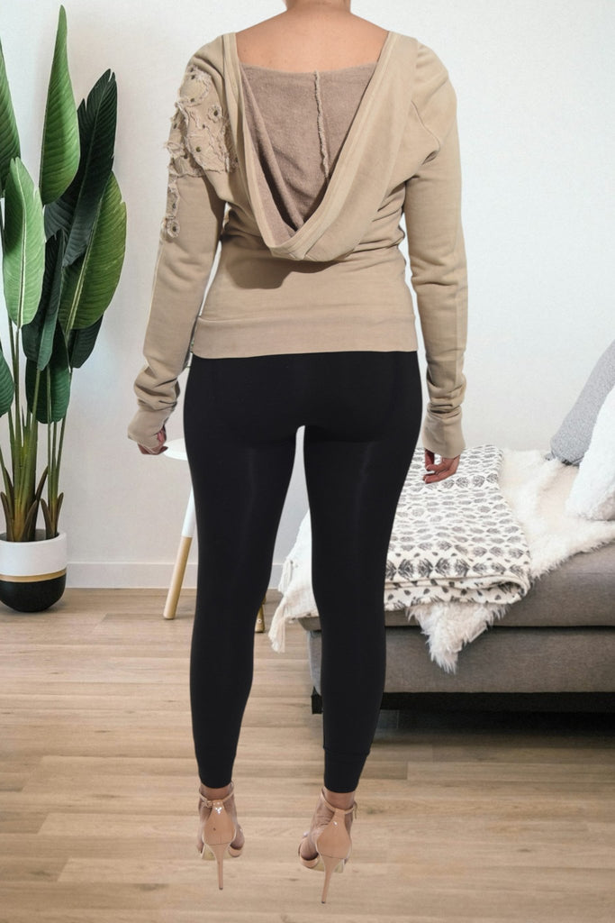 Ladies Beige Hoody Top - StylePhase SA