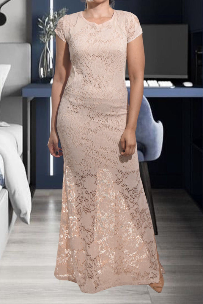Ladies Beige Lace Dress - StylePhase SA