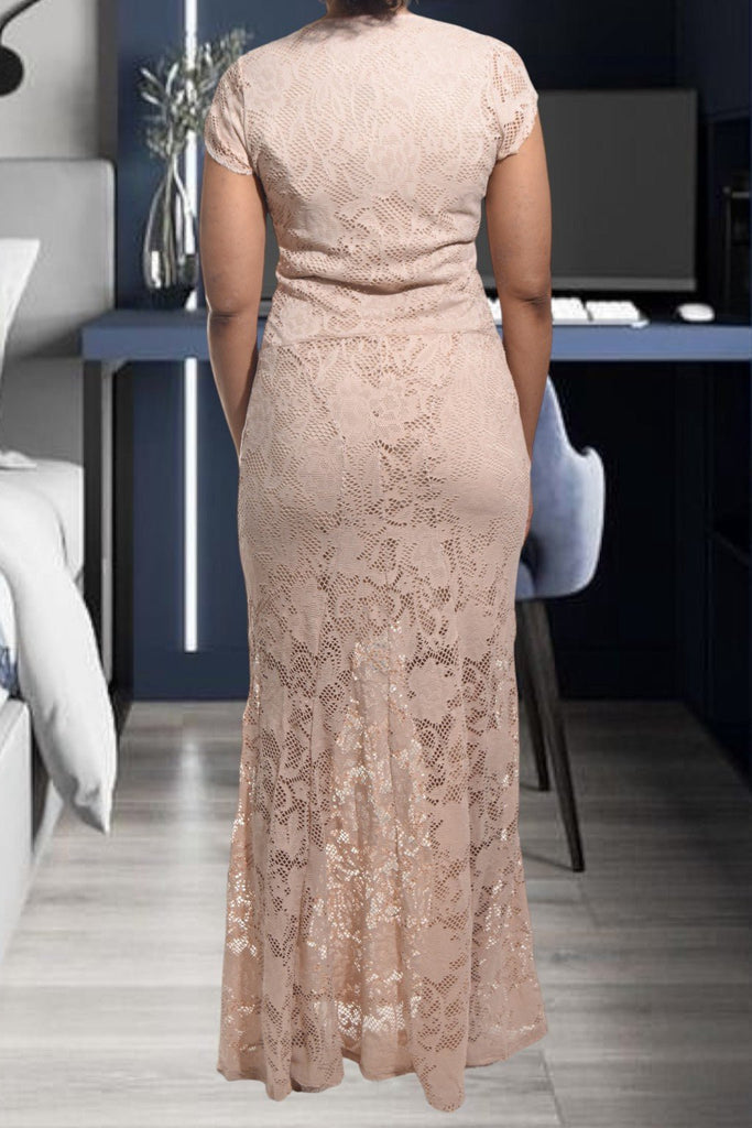 Ladies Beige Lace Dress - StylePhase SA