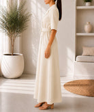 Ladies Beige New Feeling Double Breast Dress - StylePhase SA