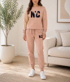 Ladies Beige NYC Loungewear Set - StylePhase SA