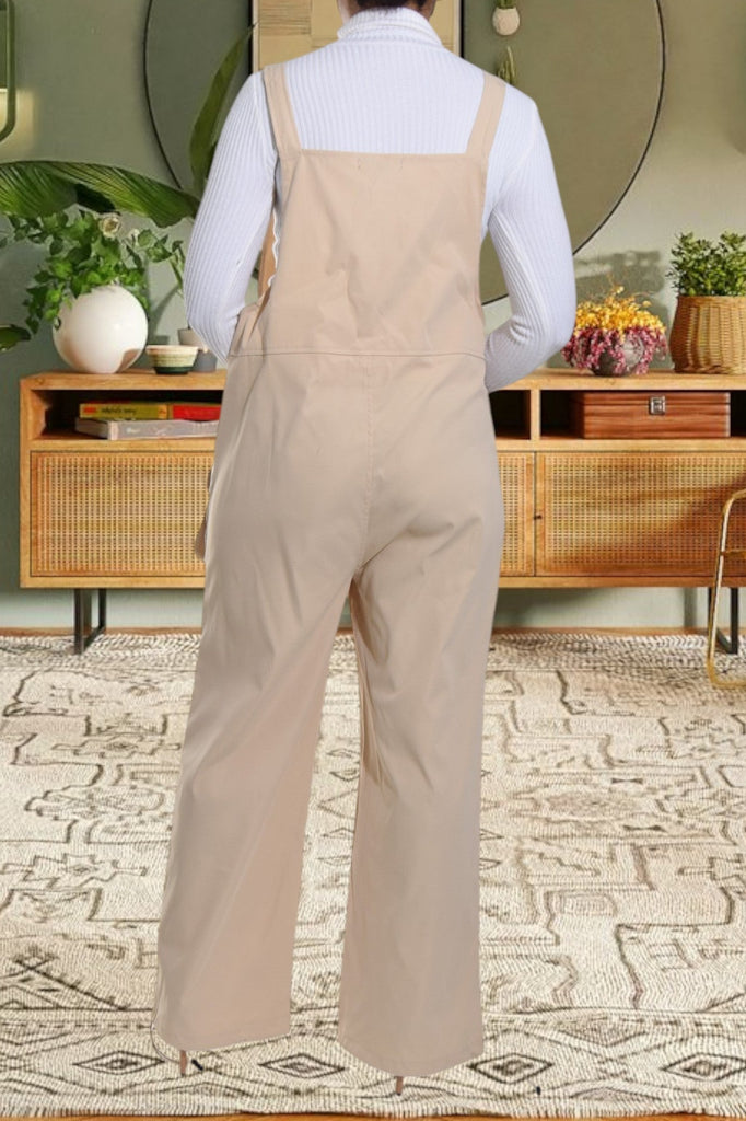 Ladies Beige Overall Jumpsuit - StylePhase SA