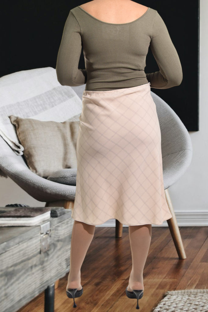 Ladies Beige Patterned Skirt - StylePhase SA