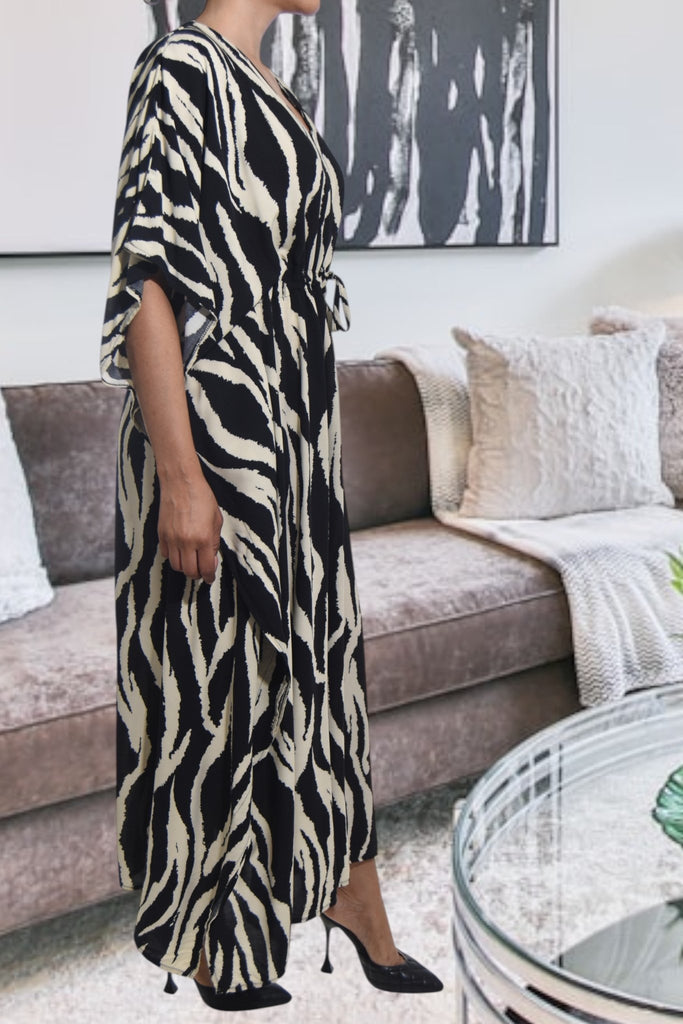 Ladies Beige Printed Kaftan - StylePhase SA