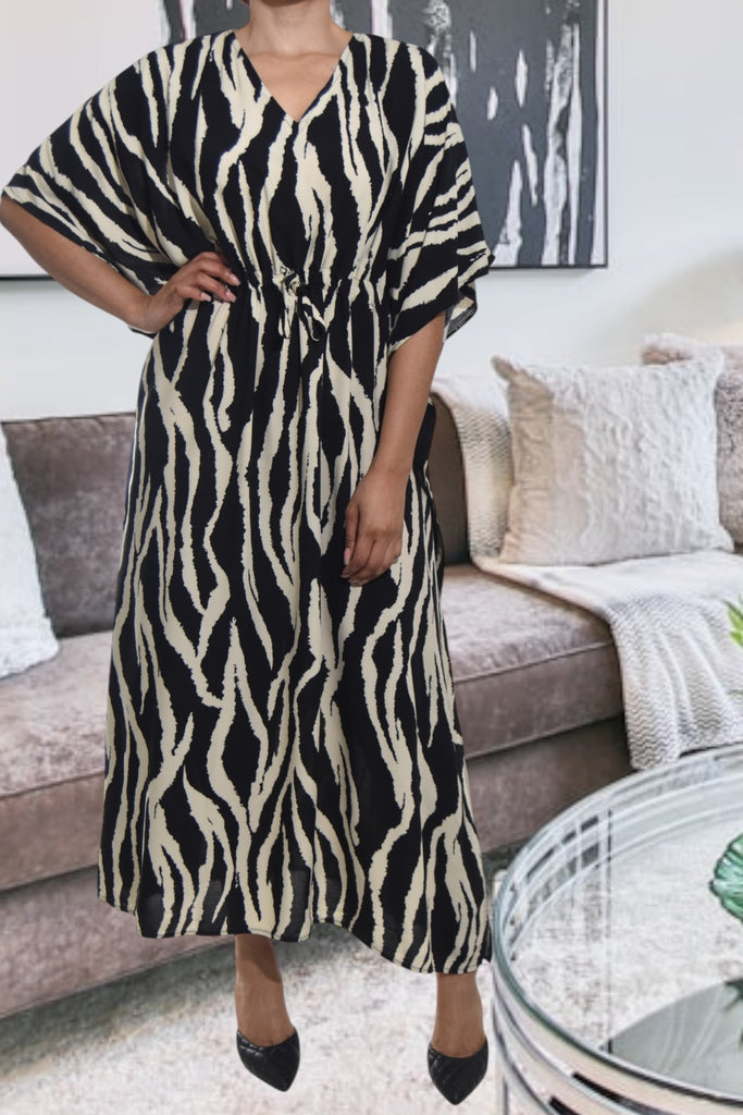 Ladies Beige Printed Kaftan - StylePhase SA