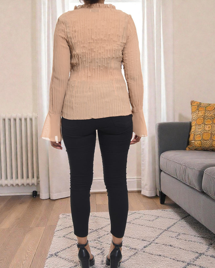 Ladies Beige Sequence Top - StylePhase SA