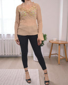 Ladies Beige Sequence Top - StylePhase SA