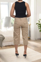 Ladies Beige Stone 3/4 Jean With Side Pockets - StylePhase SA