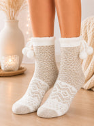 Ladies Beige Thermal Slipper Socks - StylePhase SA