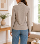 Ladies Beige Turtle Neck Top - StylePhase SA