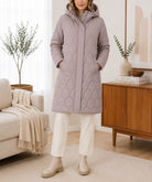 Ladies Beige Zip Puffer Jacket - StylePhase SA