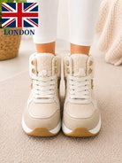 Ladies Biege And Gold Sneaker - StylePhase SA
