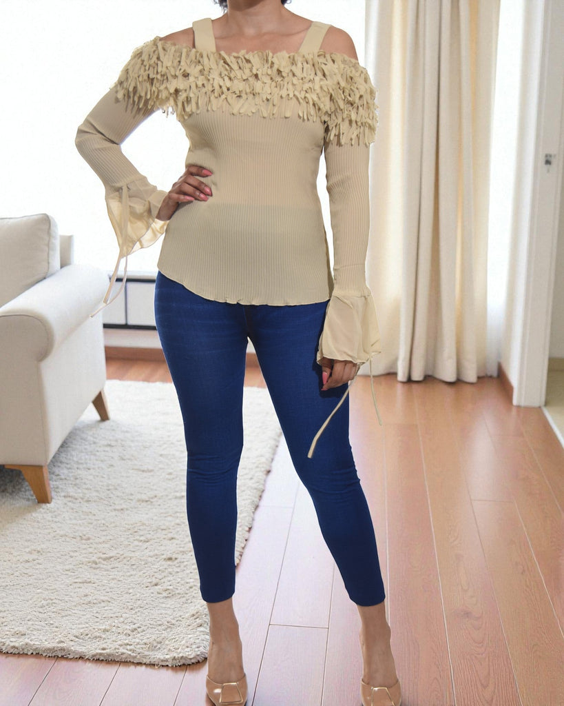 Ladies Biege Off Shoulder Top - StylePhase SA