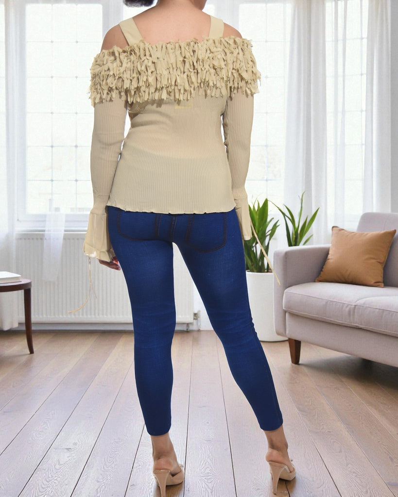 Ladies Biege Off Shoulder Top - StylePhase SA