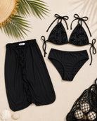 Ladies Black 3 Piece Swim Set - StylePhase SA