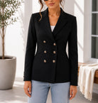 Ladies Black 6 Button Lined Slim Fit Blazer - StylePhase SA