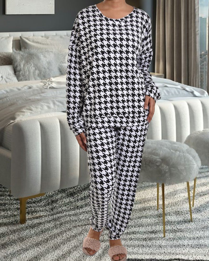 Ladies Black And Black Pyjama Set - StylePhase SA