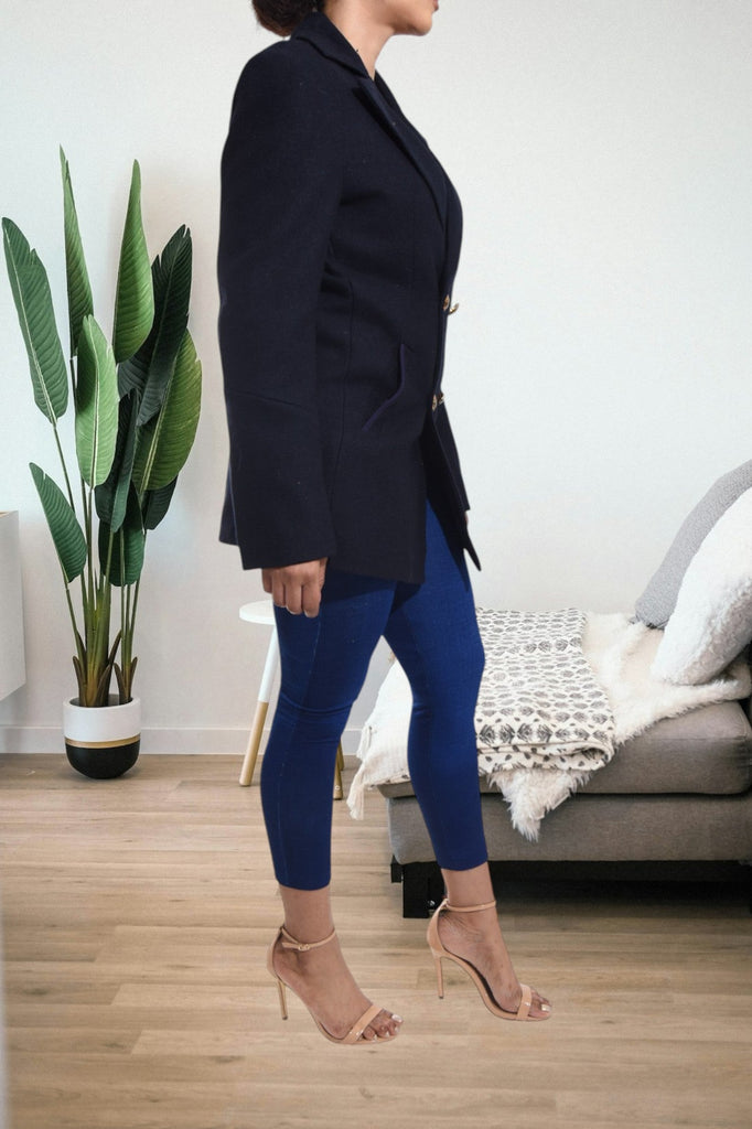 Ladies Black And Cream Blazer Coat - StylePhase SA
