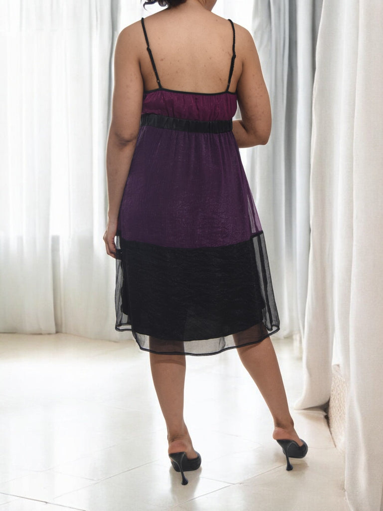 Ladies Black And Purple Dress - StylePhase SA