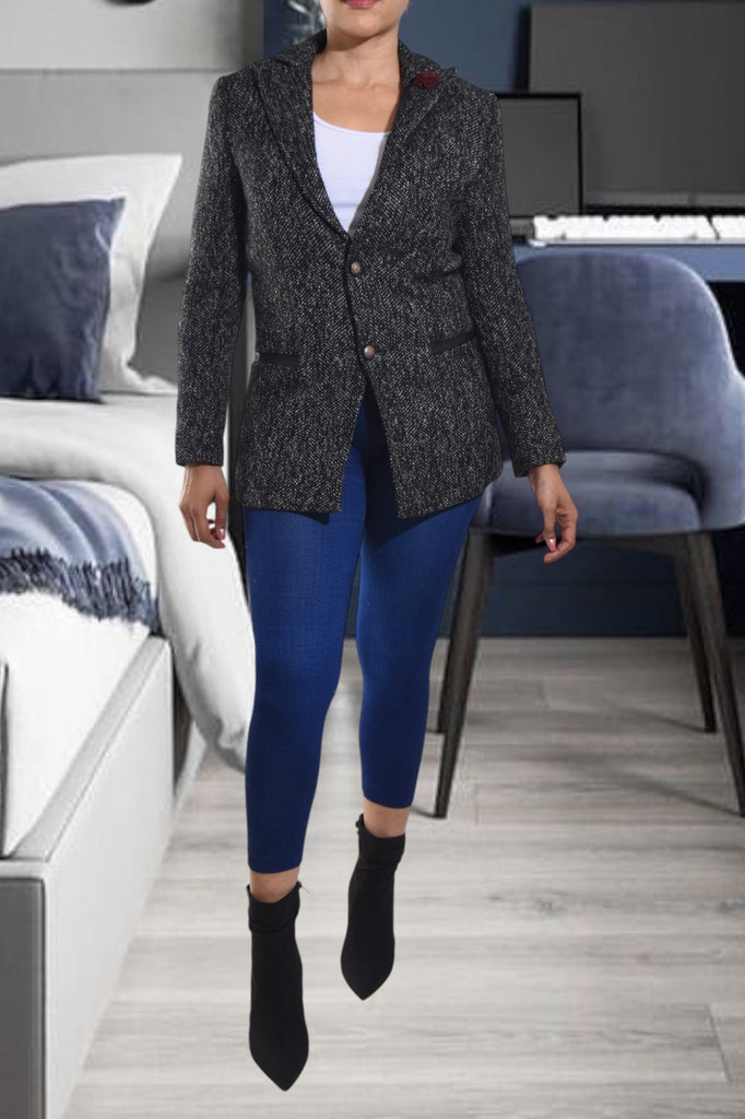 Ladies Black And White Blazer - StylePhase SA
