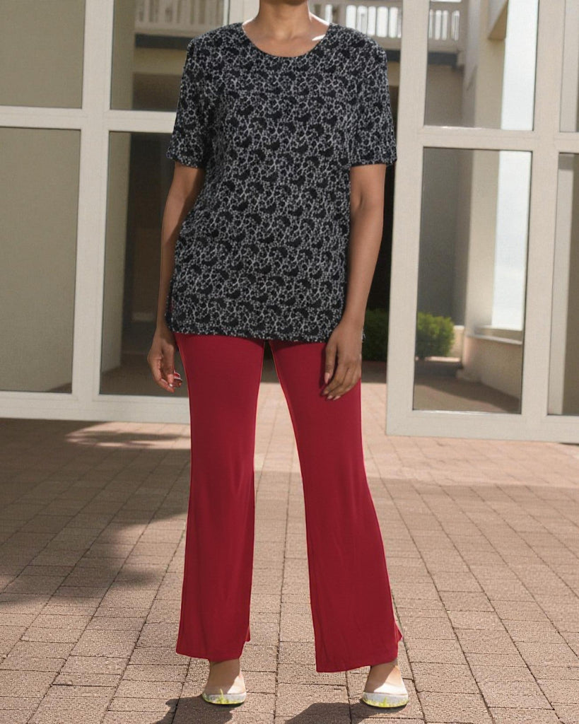 Ladies Black and White Floral Top - StylePhase SA