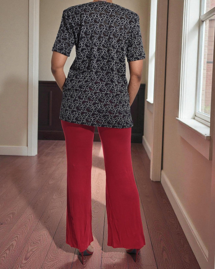 Ladies Black and White Floral Top - StylePhase SA