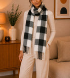 Ladies Black And White Winter Scarf - StylePhase SA