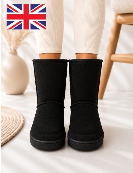 Ladies Black Ankle Warm Shoes - StylePhase SA