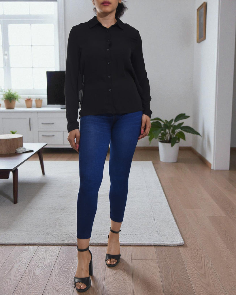 Ladies Black Back Tie Shirt - StylePhase SA