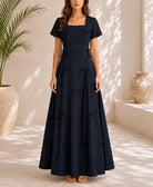 Ladies Black Bow Pocket Dress- New Feeling - StylePhase SA