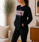 Ladies Black Brooklyn Fleece Sweater - StylePhase SA