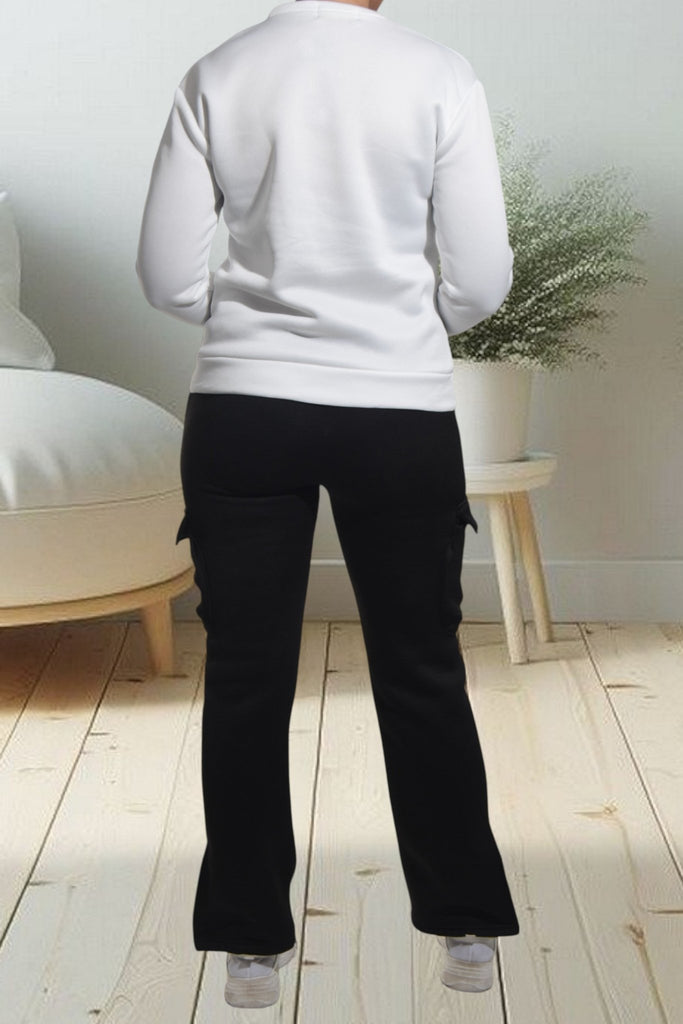 Ladies Black Brushed Fleece Set - StylePhase SA