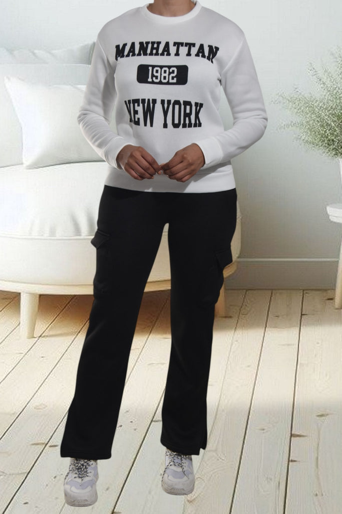 Ladies Black Brushed Fleece Set - StylePhase SA