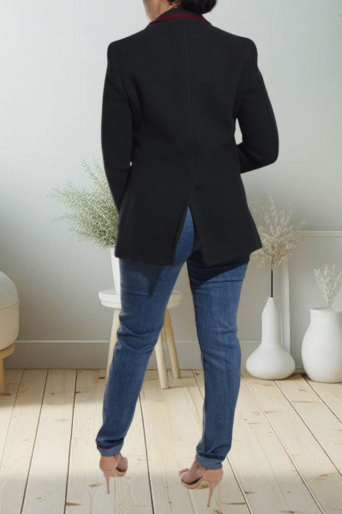 Ladies Black Button Blazer Coat - StylePhase SA