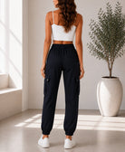 Ladies Black Button Detail Cargo Pants - StylePhase SA