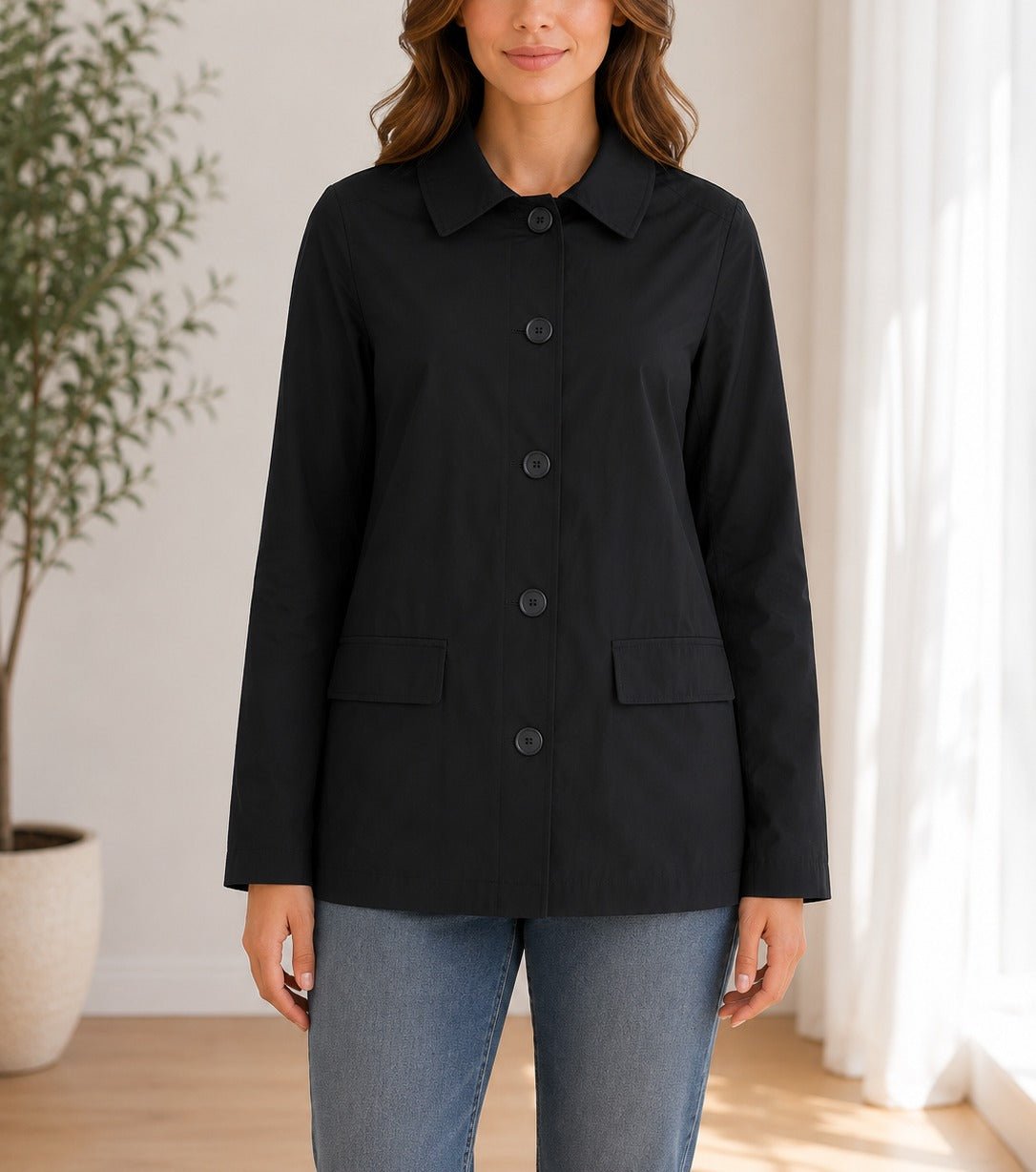 Ladies Black Classic Button Jacket - StylePhase SA